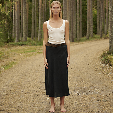 Nygårdsanna-Bias Skirt Black-Norway Designs