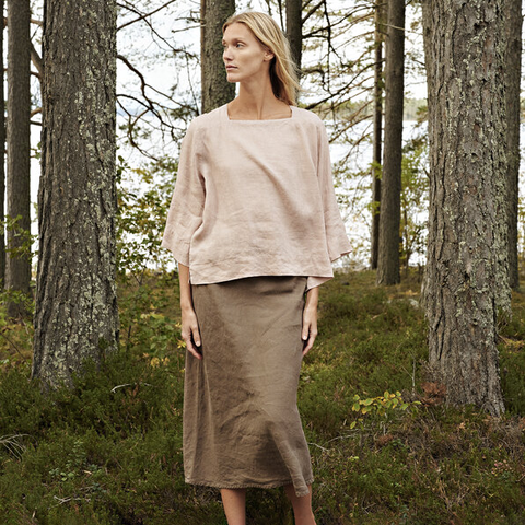 Nygårdsanna-Bias Skirt Taupe-Norway Designs