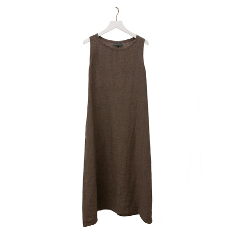 Nygårdsanna-Tie Band Dress Taupe-Norway Designs