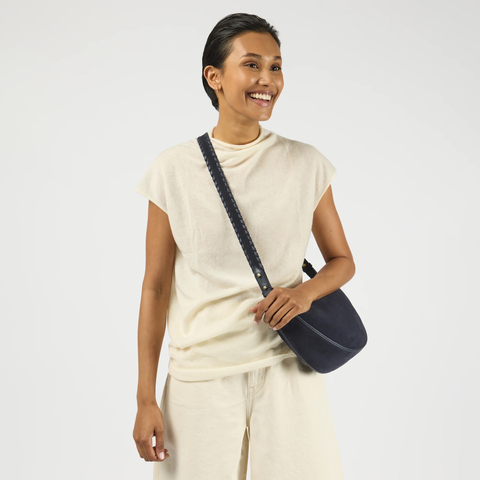 O My Bag Leo Crossbody Suede Universe Blue Norway Designs