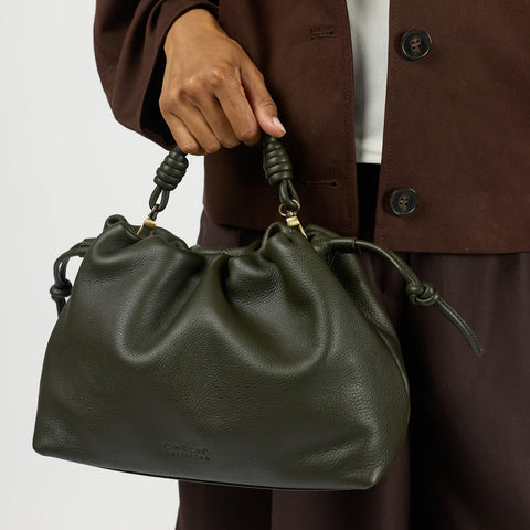 O my Bag Kiki Midi Soft Grain Leather Moss Norway Designs