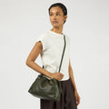 O my Bag Kiki Midi Soft Grain Leather Moss Norway Designs