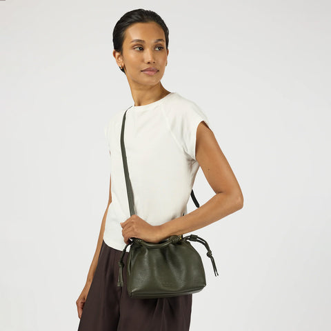 O My Bag Kiki Mini Soft Grain Leather Moss Norway Designs