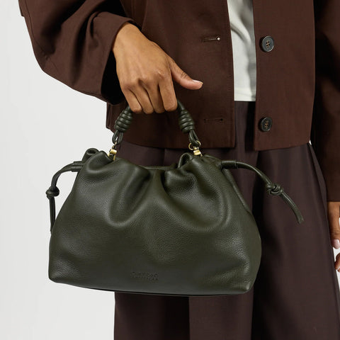 O My Bag Kiki Mini Soft Grain Leather Moss Norway Designs