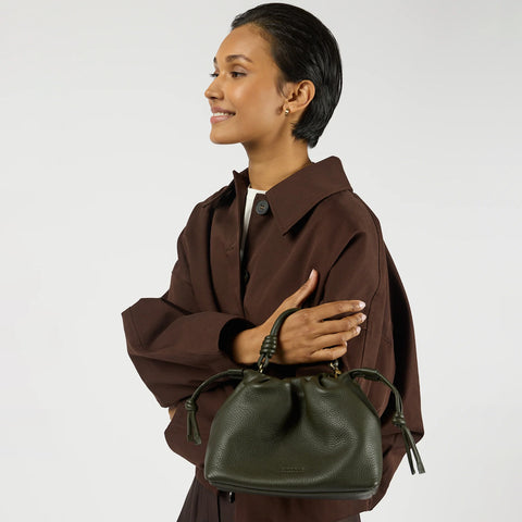 O My Bag Kiki Mini Soft Grain Leather Moss Norway Designs