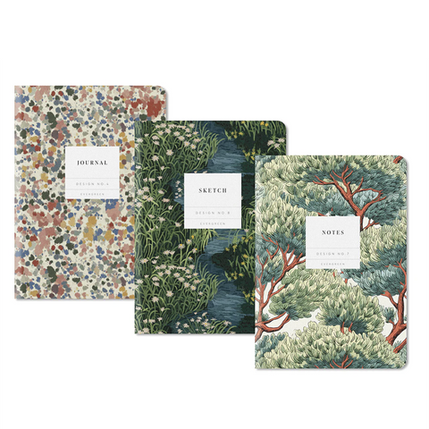 Ohh Deer Notathefte 13,5x19cm Evergreen 3stk