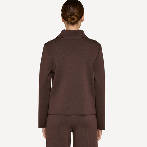 Baroniet jakke fra Oleana i Burnt Umber, strikket i 100 % merinoull