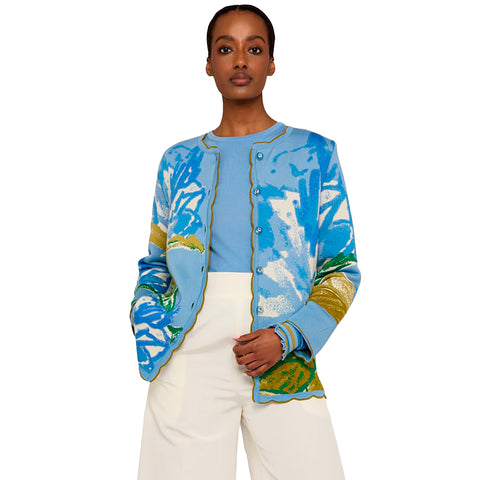 Oleana- Johanne Cardigan Light Blue-Norway Designs