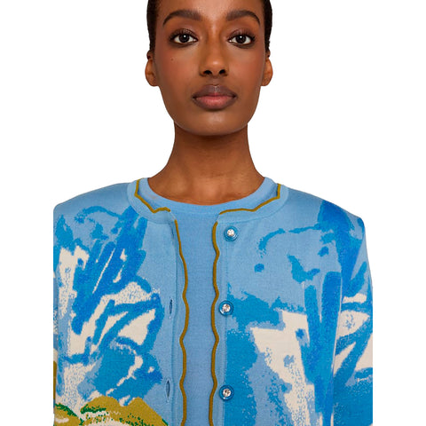 Oleana- Johanne Cardigan Light Blue-Norway Designs