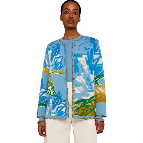 Oleana- Johanne Cardigan Light Blue-Norway Designs