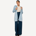 Oleana-Long Signe Cardigan Lyseblå-Norway Design