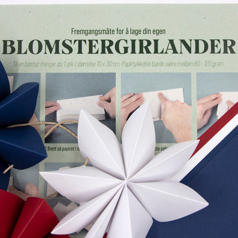 Oppskrift til Blomstergirlander - Norway Designs 