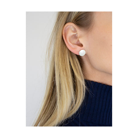 Pluto Earrings Silver/White