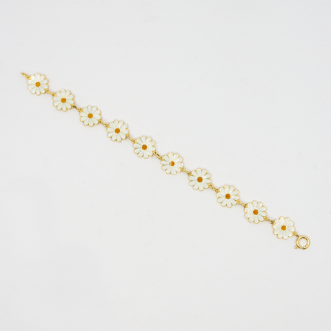 Opro-Prestekrage Armbånd Forgylt/Hvit-Norway Designs