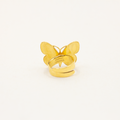 Opro-Sommerfugl Ring Forgylt/Emalje Petrol-Norway Designs