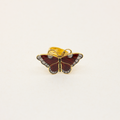 Opro-Sommerfugl Ring Forgylt/Emalje Rød-Norway Designs