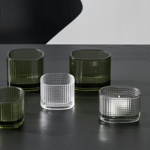 Orrefors-Magica Votive Super Circle Lykt Grønn 50mm/70mm-Norway Designs