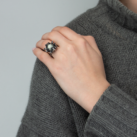 P-S Jewellery-Chrysanthemum Ring Jade-Norway Designs