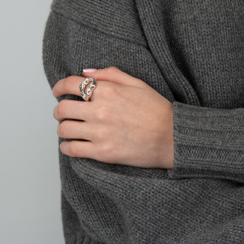 P-S Jewellery-Dobbel Ridge Ring Sølv-Norway Designs