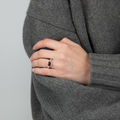 P-S Jewellery-Flow Ring Granat/Sølv-Norway Designs