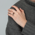 P-S Jewellery-Flow Ring Granat/Sølv-Norway Designs