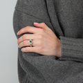 P-S Jewellery-Flow Ring Smaragd/Sølv-Norway Designs