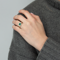 P-S Jewellery-Flow Ring Smaragd/Sølv-Norway Designs
