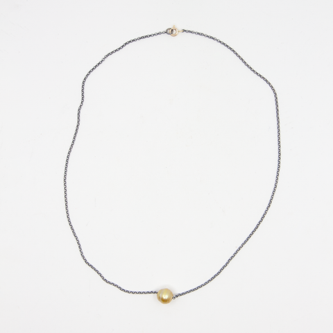 P-S Jewellery-Halskjede Gyllen Sydhavsperle-Norway Designs