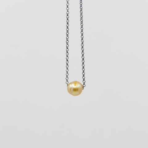 P-S Jewellery-Halskjede Gyllen Sydhavsperle-Norway Designs