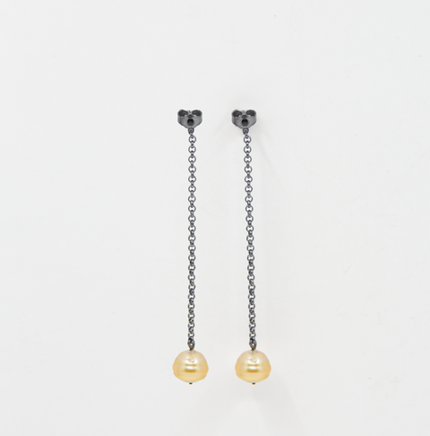 P-S Jewellery-Lang Ørepynt Sydhavsperle-Norway Designs
