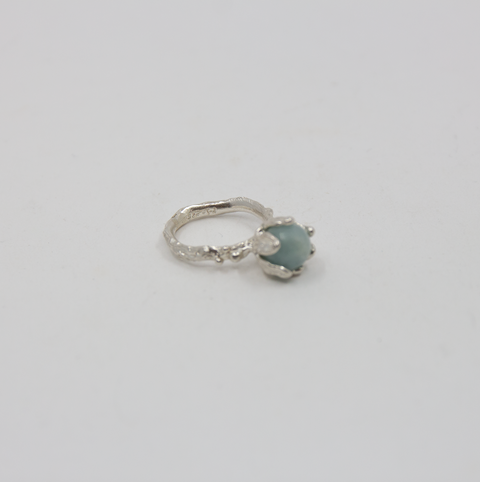 P-S Jewellery-Nett Ring Blå Jade/Sølv-Norway Designs