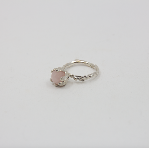 P-S Jewellery-Nett Ring Rosa Jade/Sølv-Norway Designs