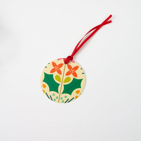 Gaveeske Poinsetta And Partridge Liten