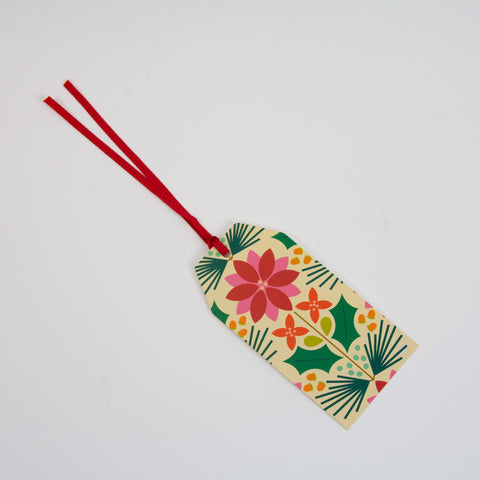 PK-Merkelapper Cream Poinsetta 5stk-Norway Designs