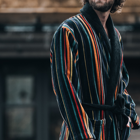 Pelle Vävare-Sarek Badekåpe Herre Multistripe-Norway 