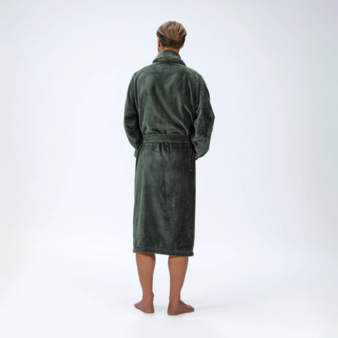 Pelle Vävare-Torekov Badekåpe Herre Forest Green-Norway Designs