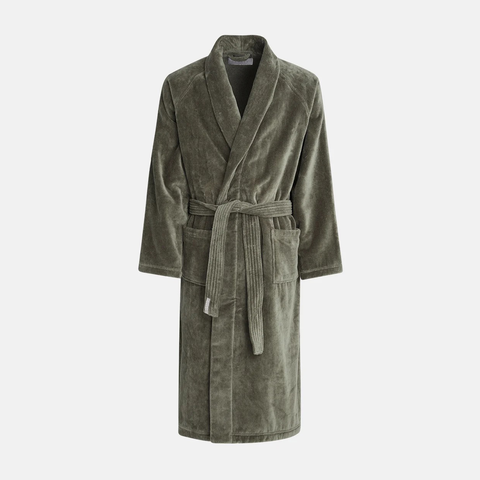Pelle Vävare-Torekov Badekåpe Herre Forest Green-Norway Designs