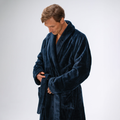 Pelle Vävare-Torekov Badekåpe Herre Navy-Norway Designs