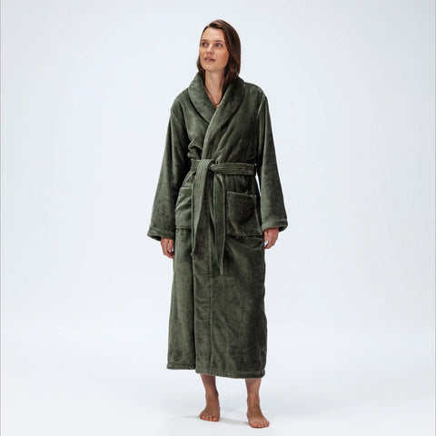 Pelle Vävare-Torekov Badekåpe Dame Forest Green-Norway Designs