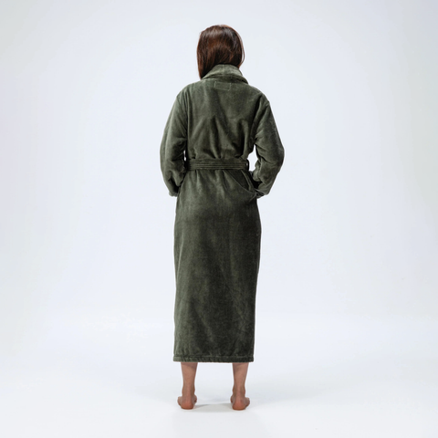 Pelle Vävare-Torekov Badekåpe Dame Forest Green-Norway Designs