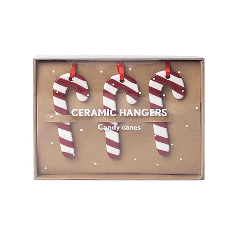 Juletrepynt Pluto Polkagris 3stk Rød/Hvit - Norway Designs