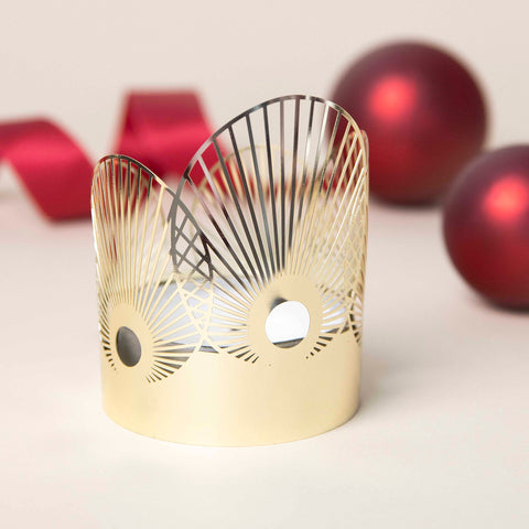  PLuto Produkter - Julepynt Sun Telysholder Gull - Norway Designs