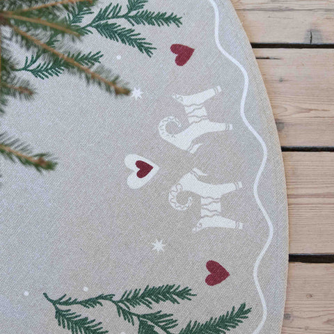 Pluto Produkter Julebukk Juletreteppe Beige-