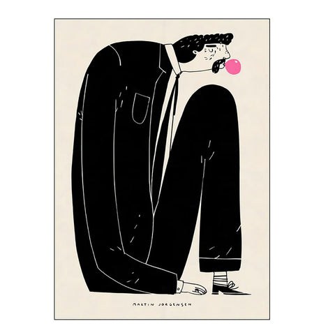 Poster&Frame Plakat 30x40cm Gum Man - Norway Designs