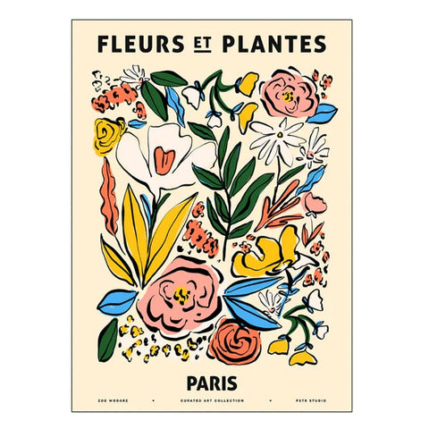 Poster & Frame Plakat 50x70cm Fleurs et Plantes Paris - Norway Designs