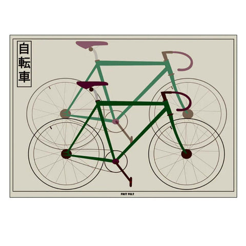 Poster & Frame - Plakat Plakat 70x100cm Cykel Green - Norway Designs