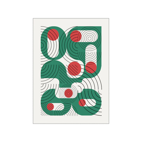 Poster & Frame-Plakat 50x70cm Bold Geometric Shapes-Norway Designs