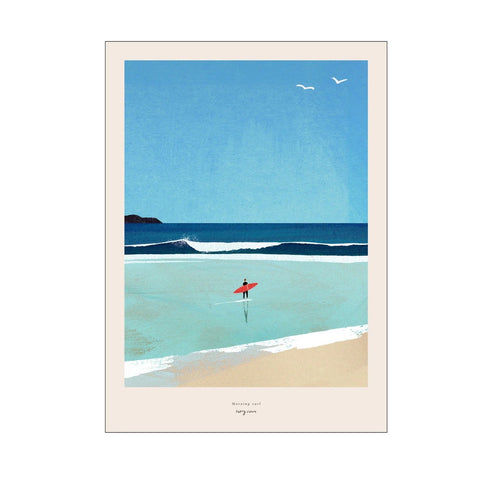 Poster & Frame-Plakat 50x70cm Morning Surf-Norway Designs