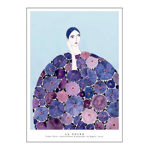 Poster & Frame Plakat 50x70cm Lilac coat - Norway Designs