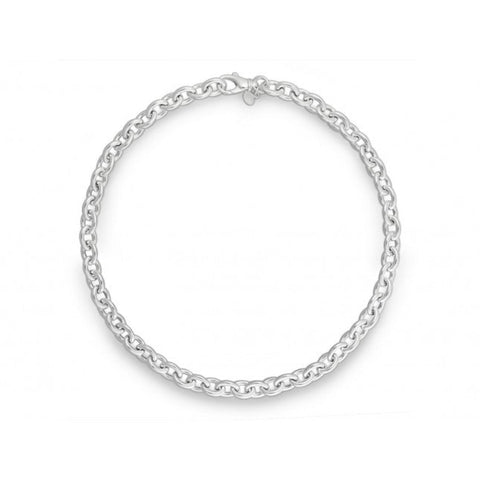 Quinn - Halssmykke Oval 45cm Sølv - Norway Designs